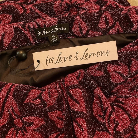 NWT For Love and Lemons Shailee Metallic Mini Skirt - Picture 2 of 13